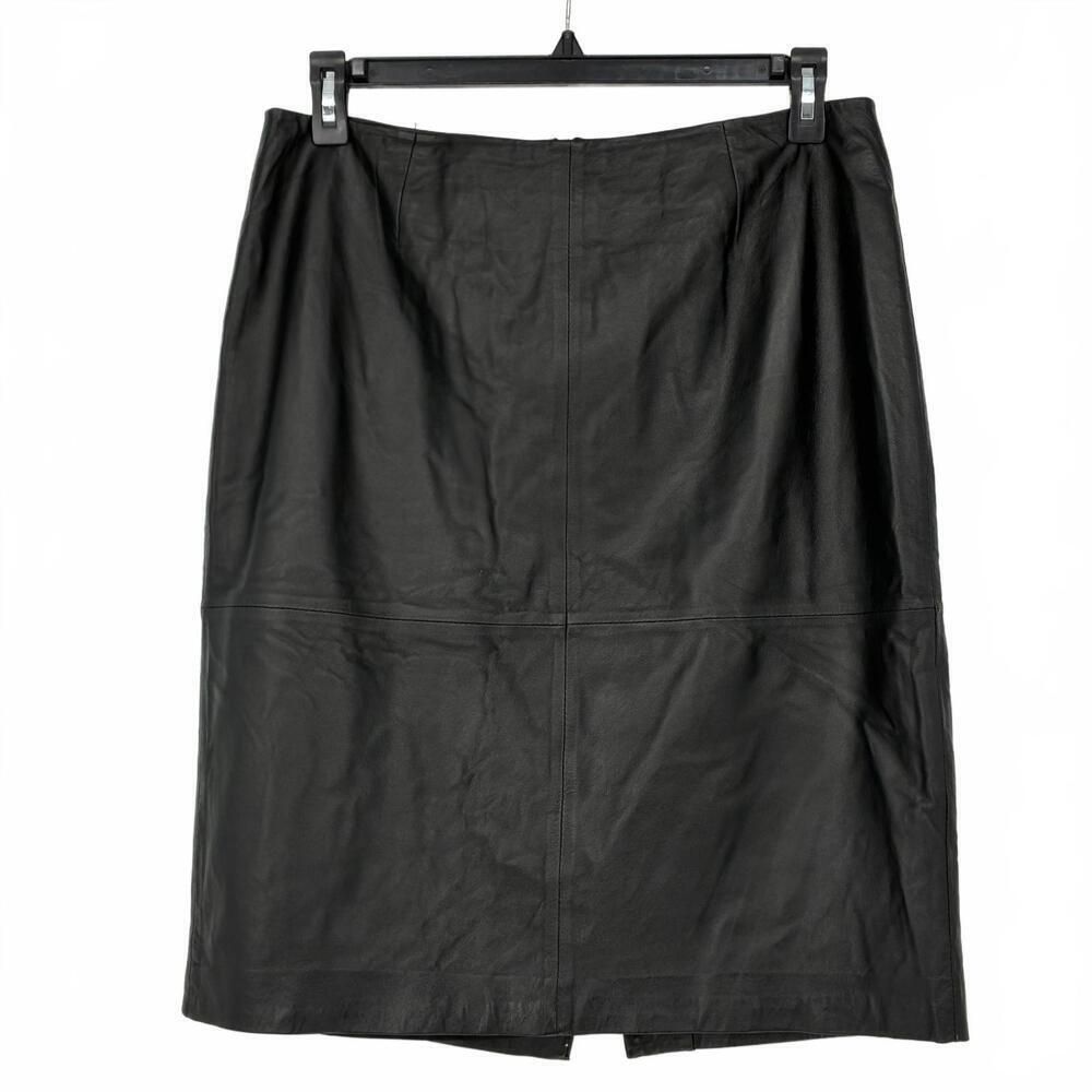 Clothes by Revue Black Leather Women's Skirt Size 14